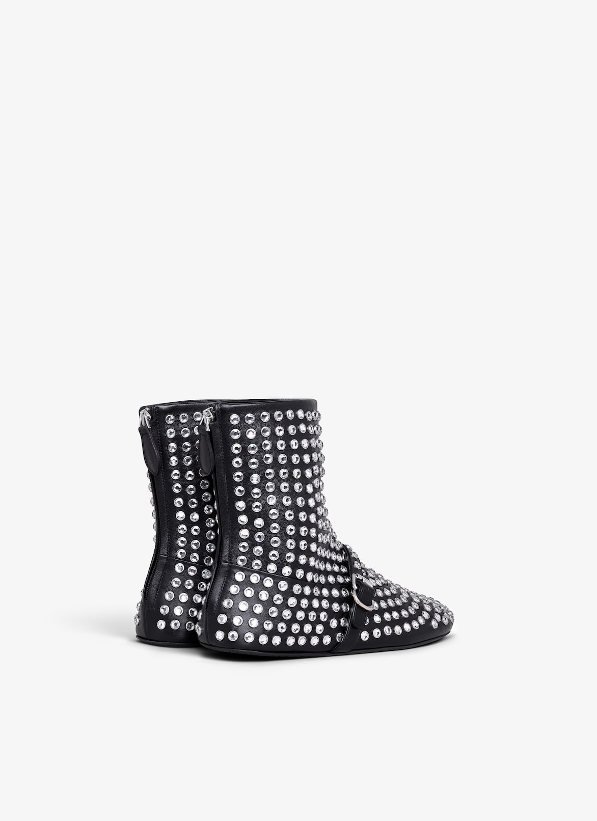 HIGH BALLET FLATS IN STRASS LAMBSKIN ALAÏA BLACK HIGH BALLET FLATS IN STRASS LAMBSKIN